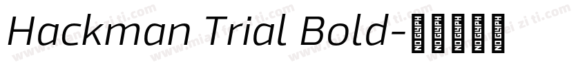 Hackman Trial Bold字体转换